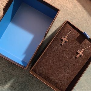 NWOT Sterling Silver Cross Earrings